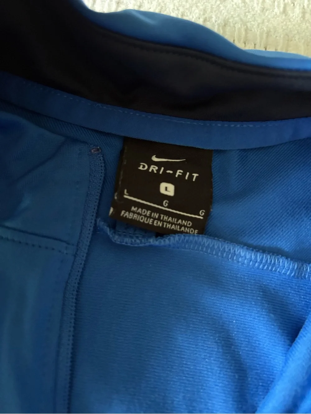 Nike Dri-Fit Blue Athletic 1/4-zip Top - size Large